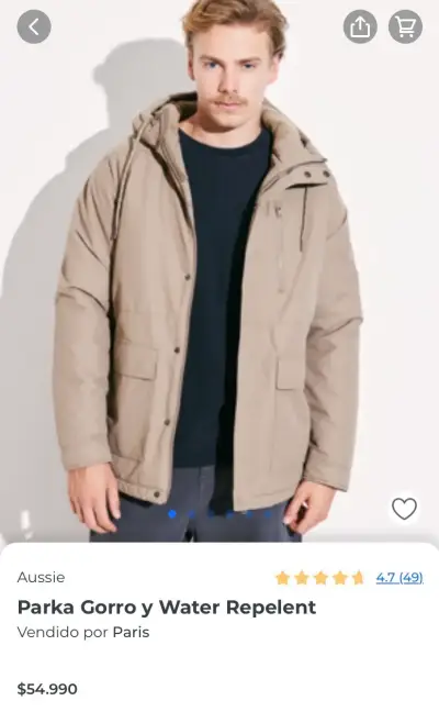 Chaqueta negra impermeable con capucha - miniatura 2