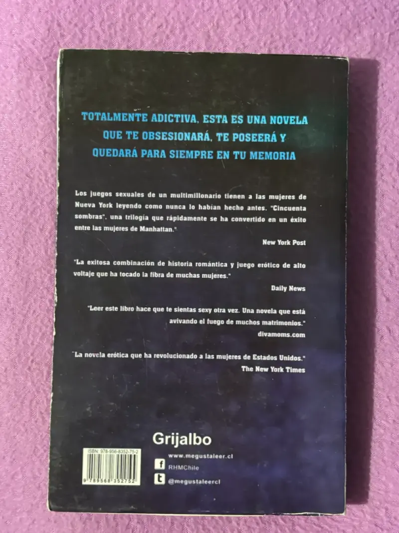 Libro 'Cincuenta sombras de Grey' de E.L. James - 2