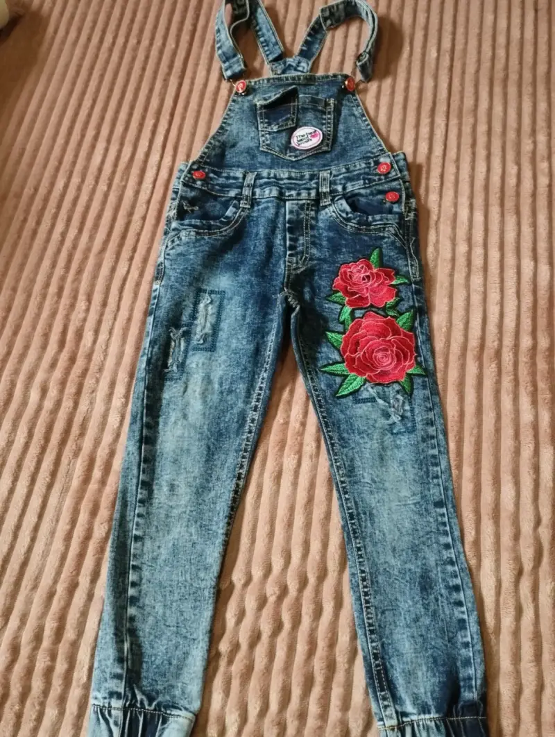 Jardinera de jeans niña talla 6 - 1