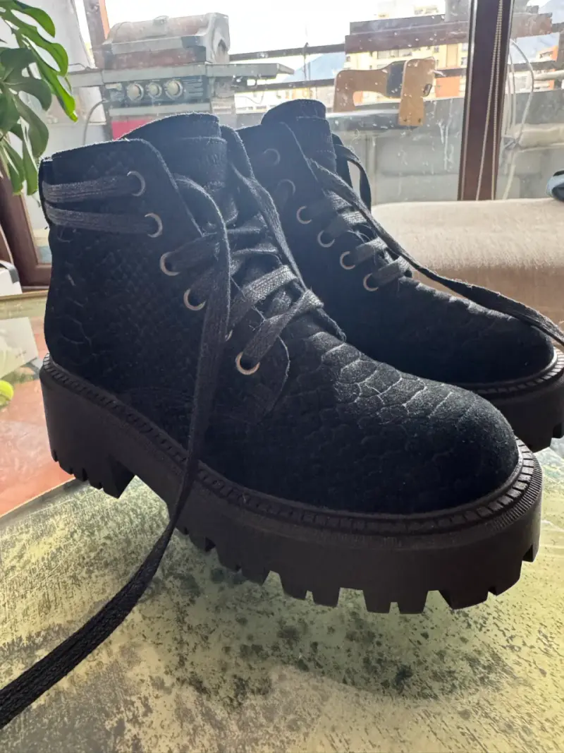 Botines negros de plataforma Romano - 2