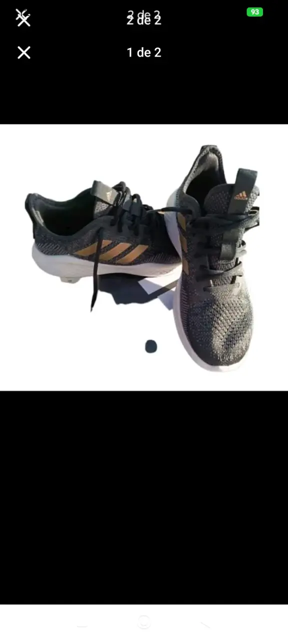Zapatillas deportivas Adidas negras y doradas - 2