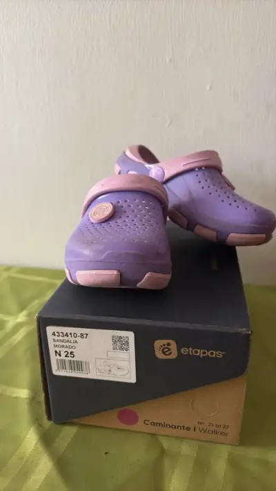 Sandalias moradas para niños Etapas talla 25 - miniatura 1