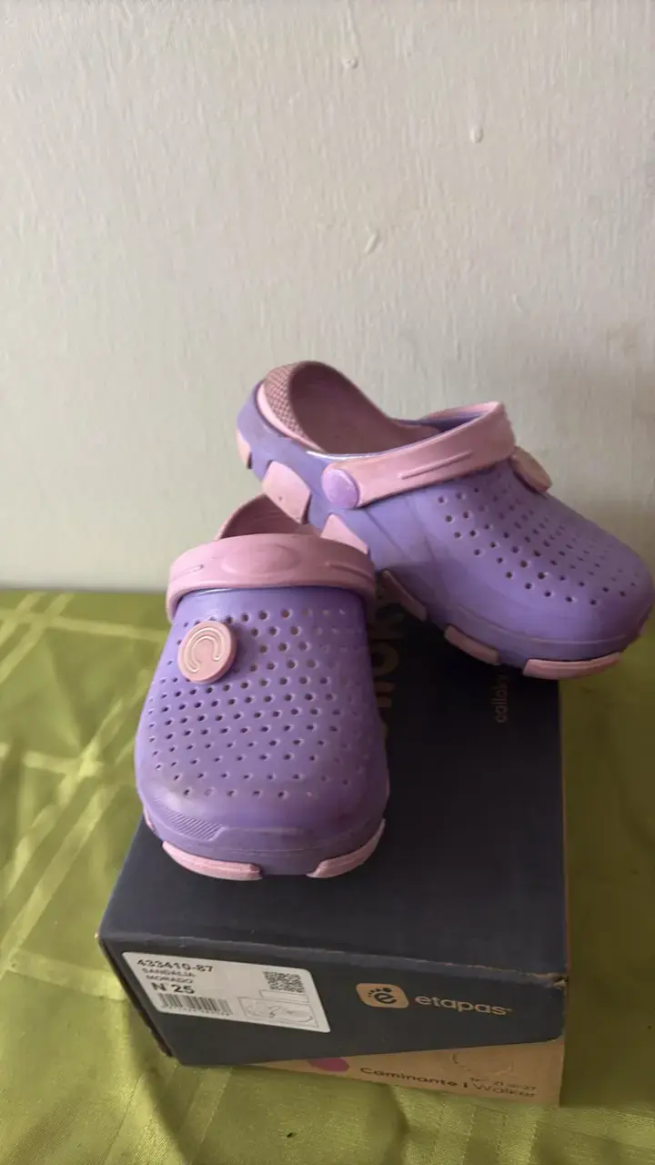 Sandalias moradas para niños Etapas talla 25 - 2