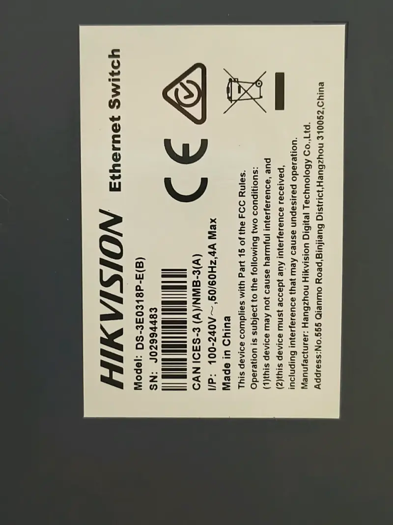 Switch PoE Hikvision 16 puertos - 5