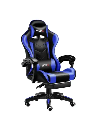 Silla gamer Vidita ergonómica azul y negra - miniatura 1