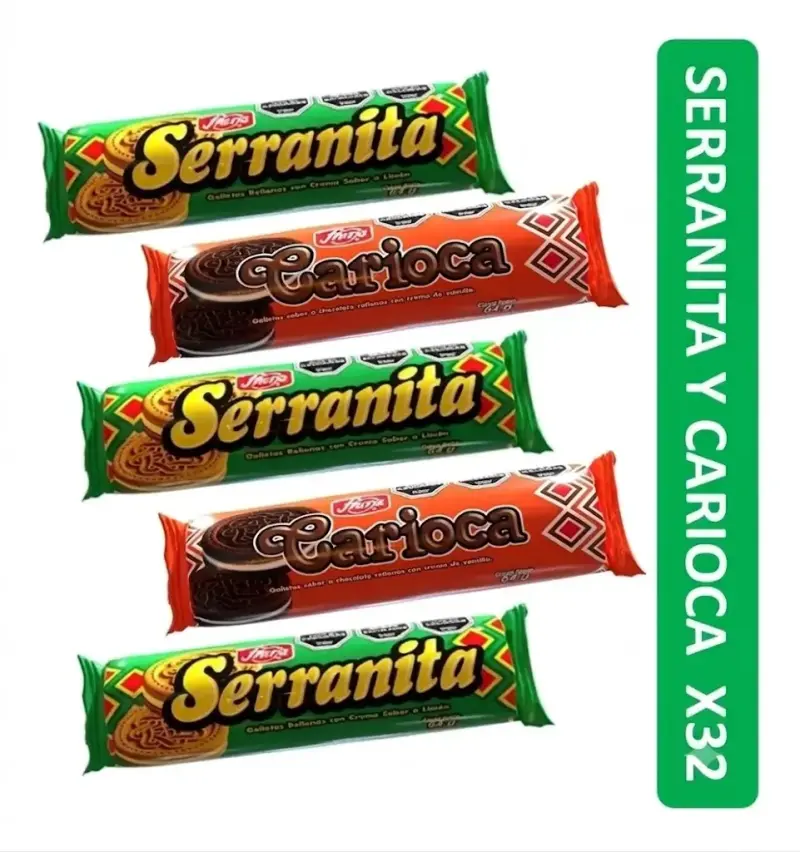 Pack surtido de galletas Serranita y Carioca x32u