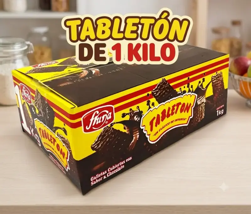Caja de galletas Tableton Fruna 1kg