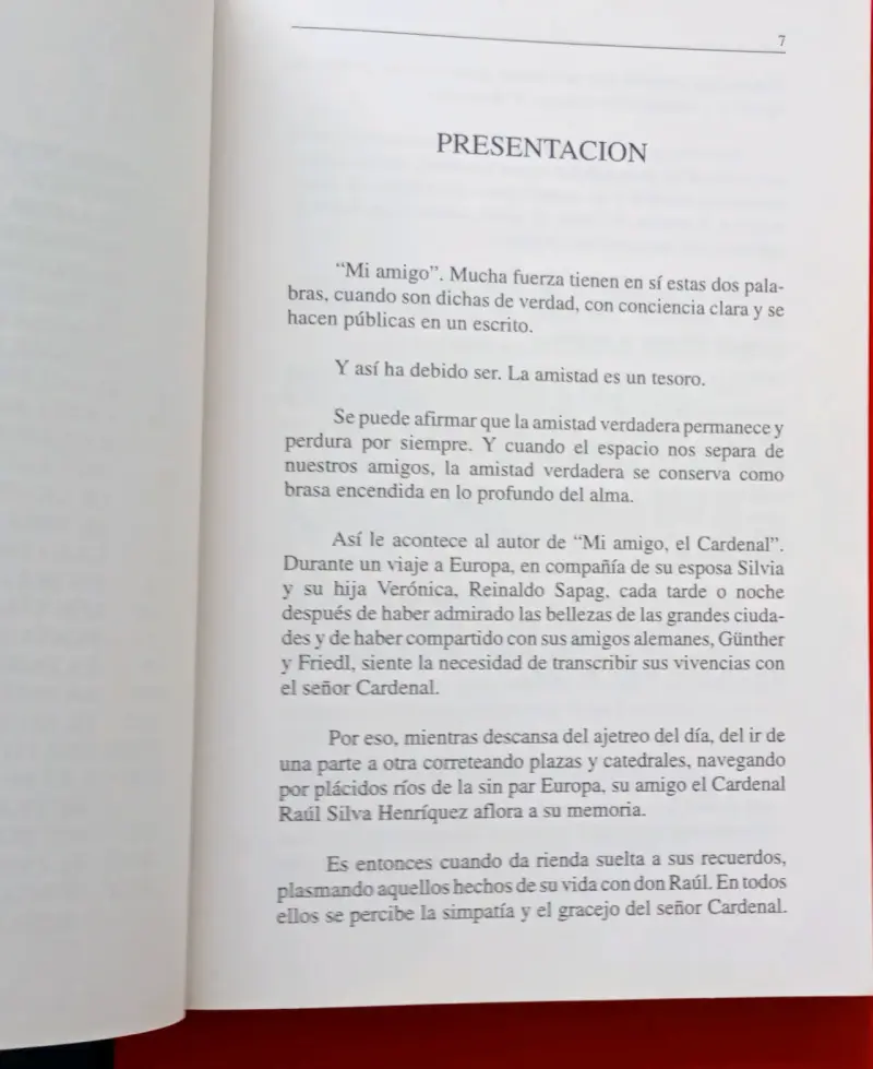 Libro 'Mi Amigo, el Cardenal' de Reinaldo Sapag - 4