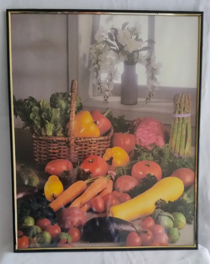 Cuadro Vintage Verduras Decorativo 51.5 x 41 cm - 1