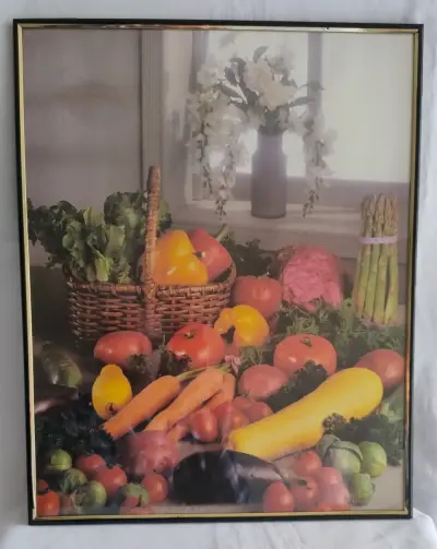 Cuadro Vintage  Verduras Decorativo 51.5 x 41 cm - miniatura 1