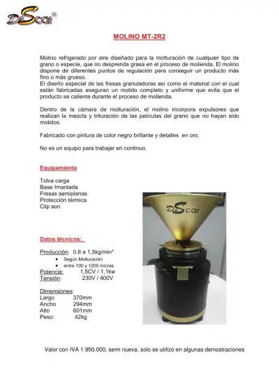 Tostadora de café DScar profesional - miniatura 2