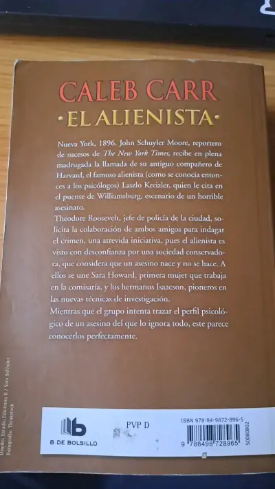 Libro 'El Alienista' de Caleb Carr - miniatura 2