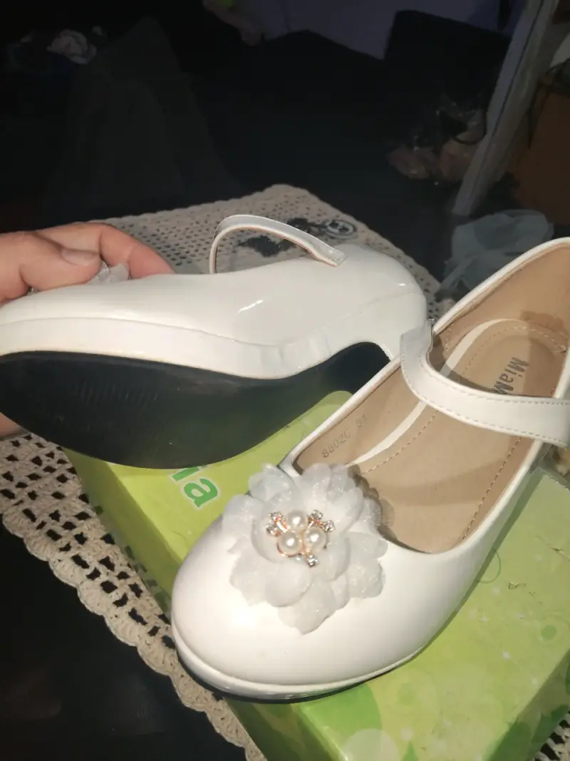 Zapatos de niña blancos con flor Mia Mia - 4