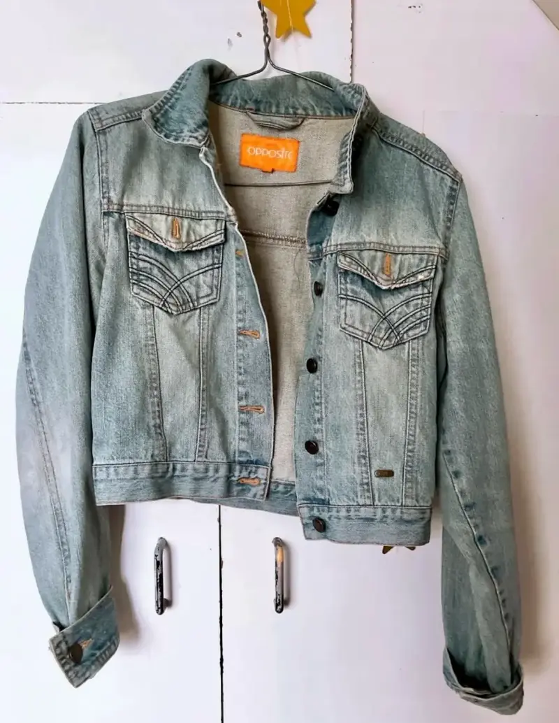 Chaqueta de mezclilla Opposite azul claro - 1
