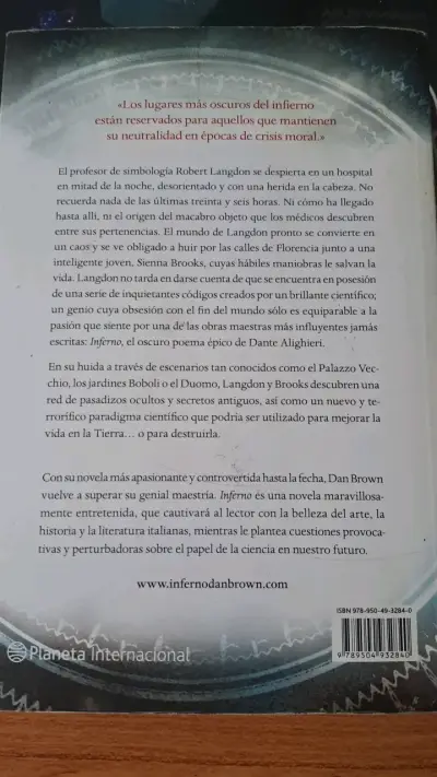 Libro 'Inferno' de Dan Brown en español - miniatura 2