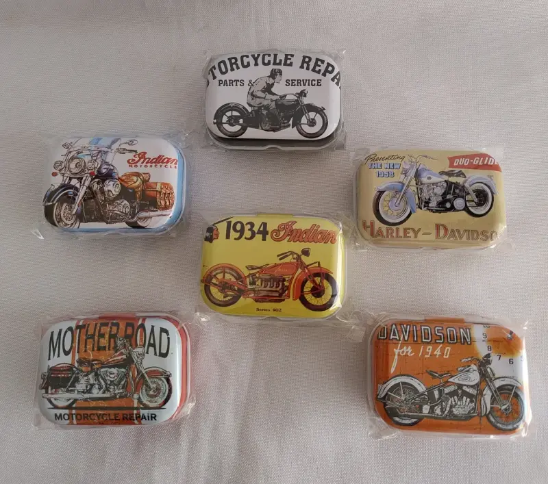 Set de latas decorativas vintage de motocicletas - 1