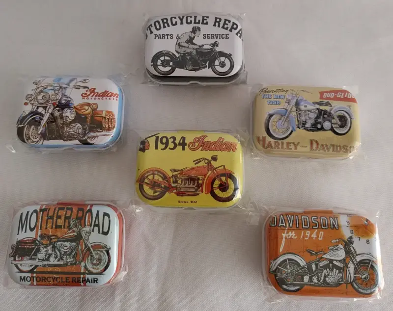 Set de latas decorativas vintage de motocicletas - 5