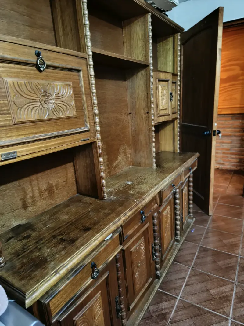 Mueble - librero de madera vintage - 2
