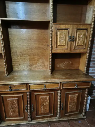 Mueble - librero de madera vintage - miniatura 3