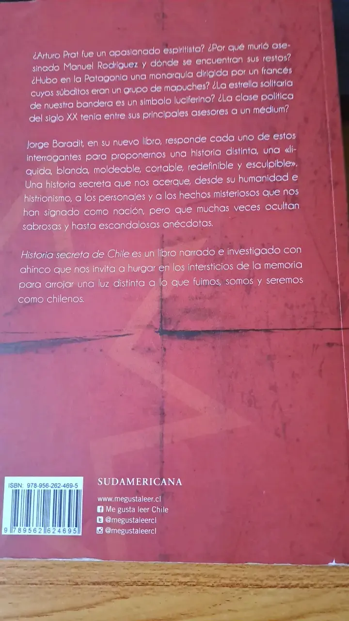 Libro 'Historia Secreta de Chile' de Jorge Baradit - 2
