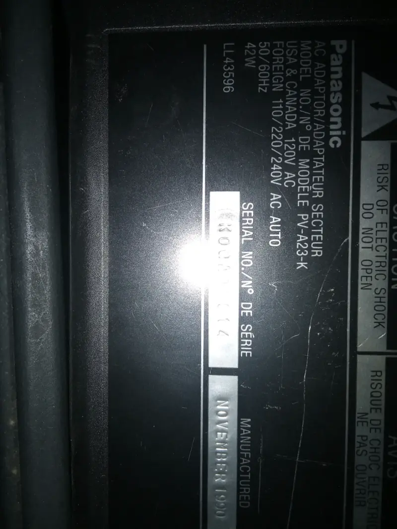 Cámara Panasonic 1990 modelo OM VHS PV-A23-K - 3