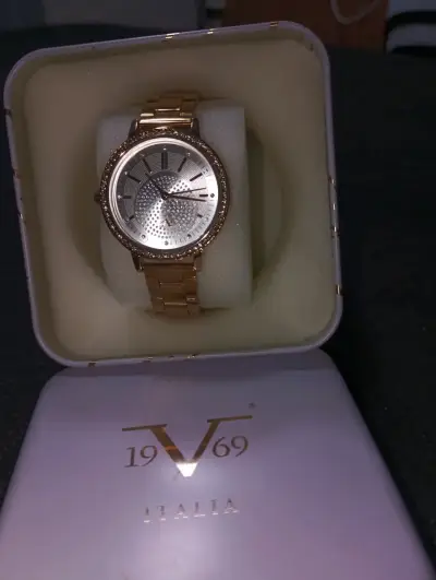 Reloj dorado V1969 Italia con cristales - miniatura 2
