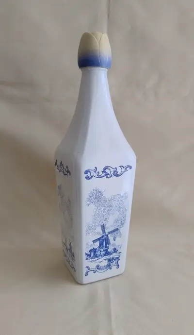 Botella de vidrio decorativa vintage - miniatura 1