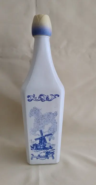Botella de vidrio decorativa vintage - miniatura 3