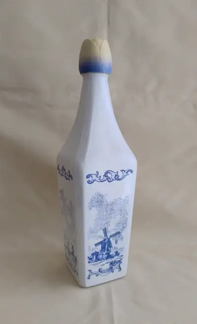 Botella de vidrio decorativa vintage - miniatura 6