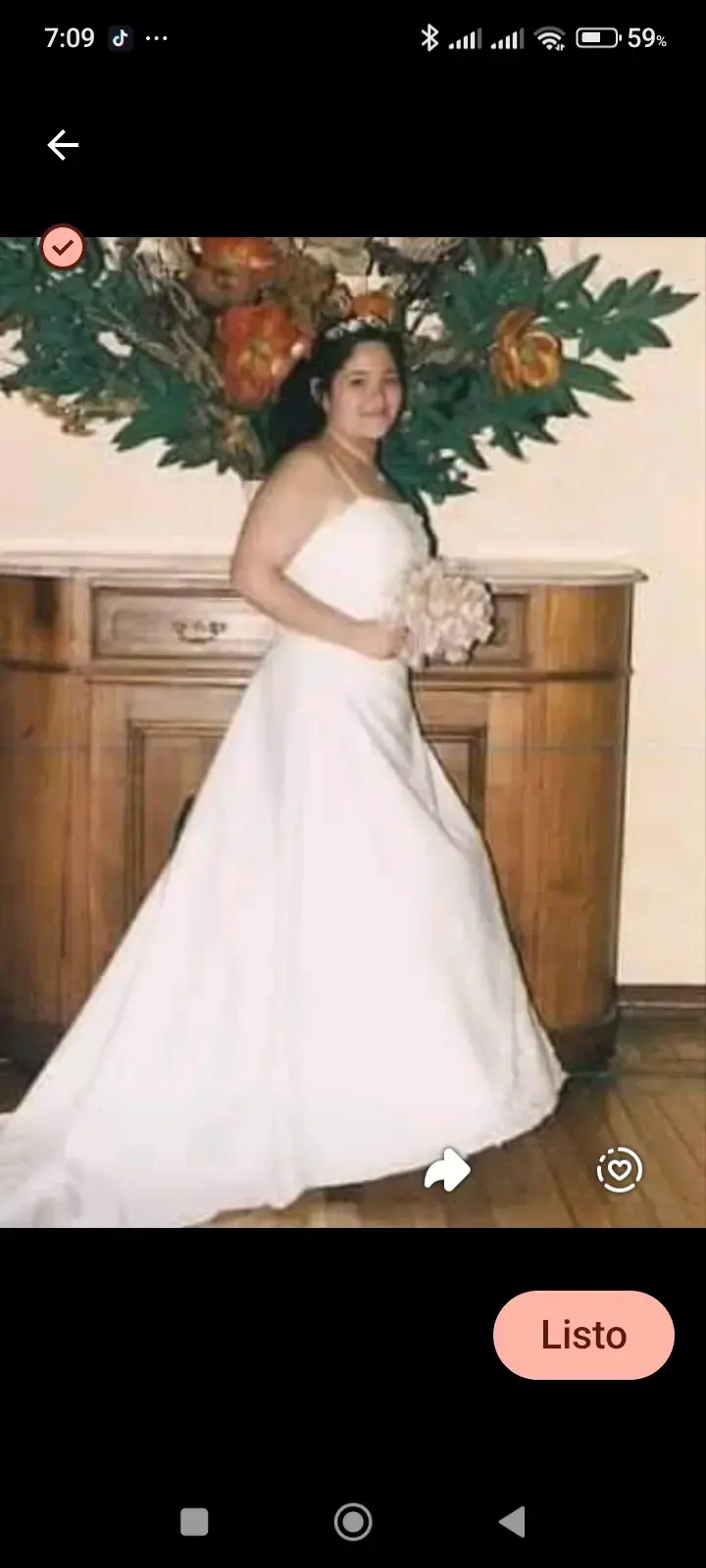 Vestido de novia blanco marfil elegante - 1