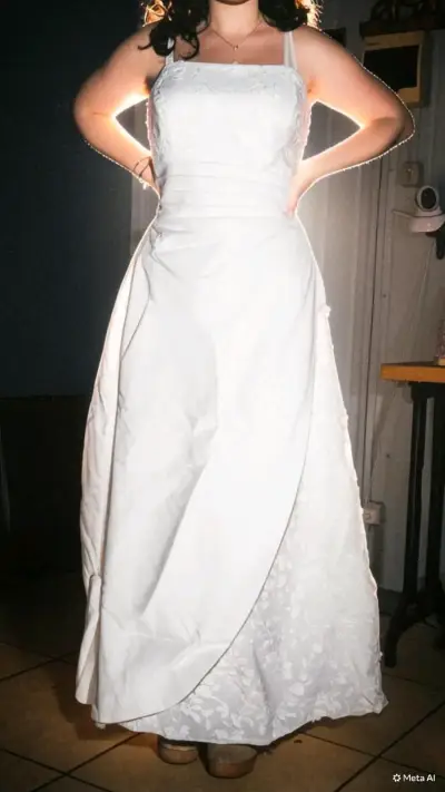 Vestido de novia blanco marfil elegante - miniatura 4