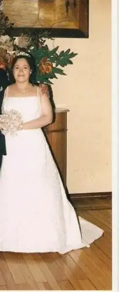 Vestido de novia blanco marfil elegante - miniatura 5