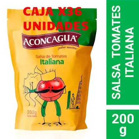 caja x36 Salsa de Tomates Italiana Aconcagua 200g