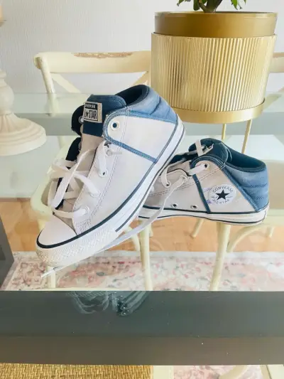 Zapatillas Converse All Star blancas y azules - miniatura 1