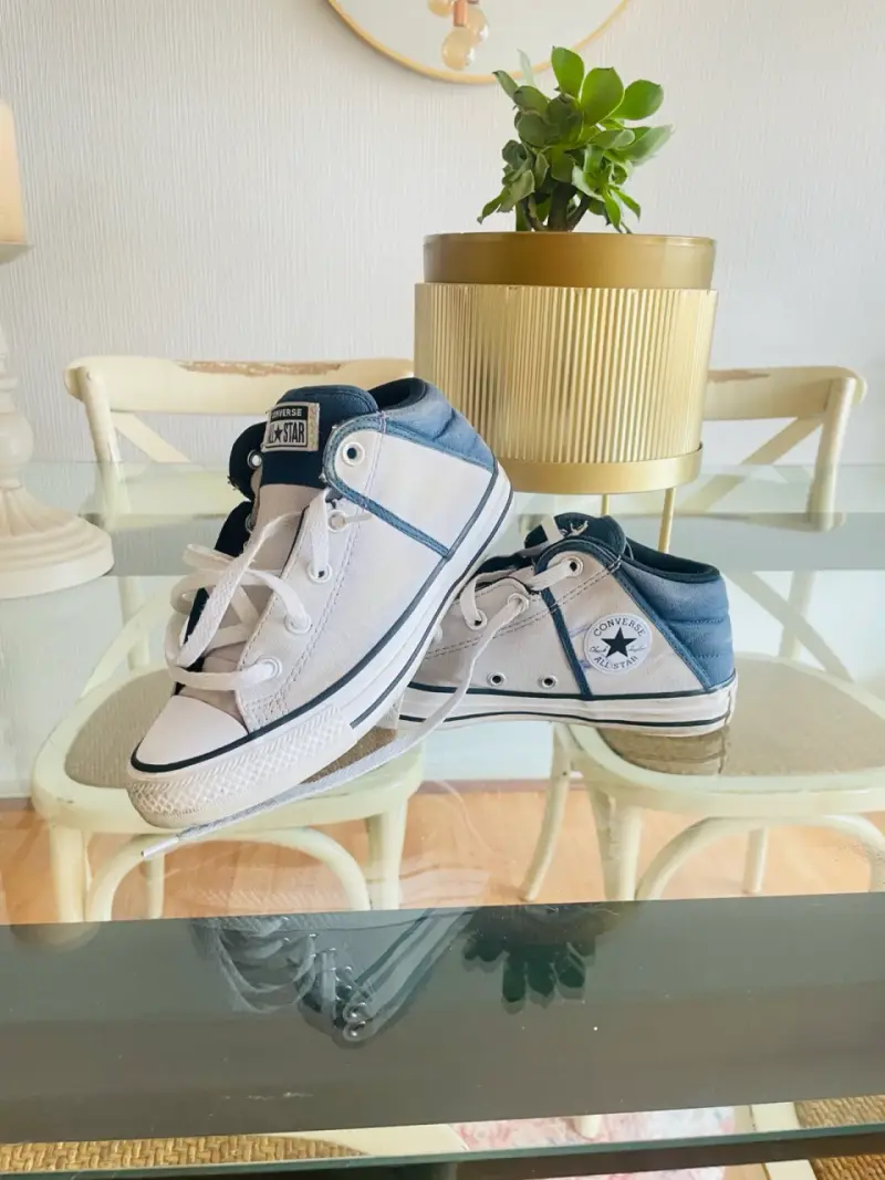 Zapatillas Converse All Star blancas y azules - 2