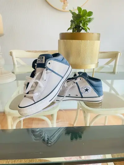 Zapatillas Converse All Star blancas y azules - miniatura 2
