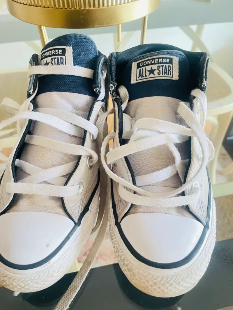 Zapatillas Converse All Star blancas y azules - 3