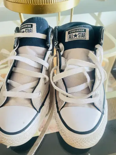 Zapatillas Converse All Star blancas y azules - miniatura 3