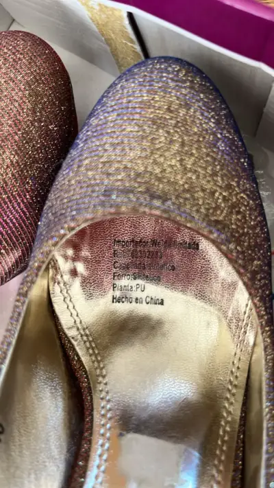 Zapatos de tacón brillantes dorados Heide - miniatura 5