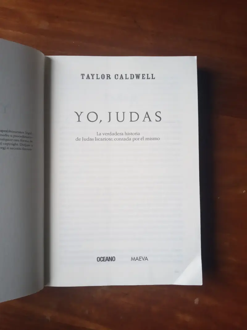 Yo, Judas. Taylor Caldwell. Libro. - 3