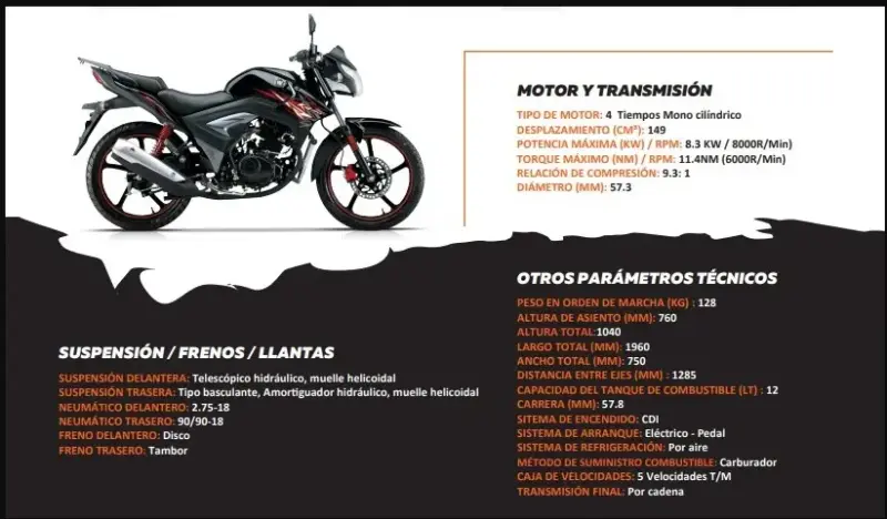 Moto deportiva 150cc Muy poco uso año 2025