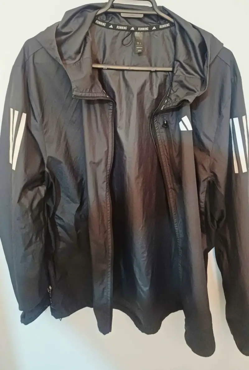 Chaqueta running negra con capucha Adidas - 2