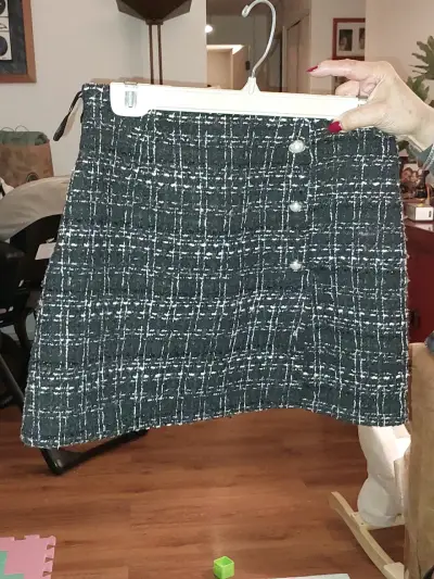 Falda tela tweed invierno - miniatura 1