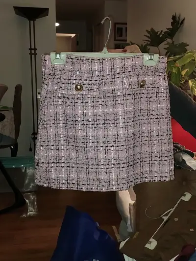Falda tela tweed invierno - miniatura 2