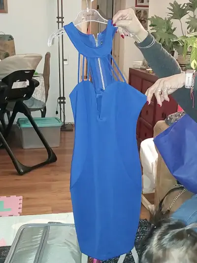 Vestido fiesta azul - miniatura 2