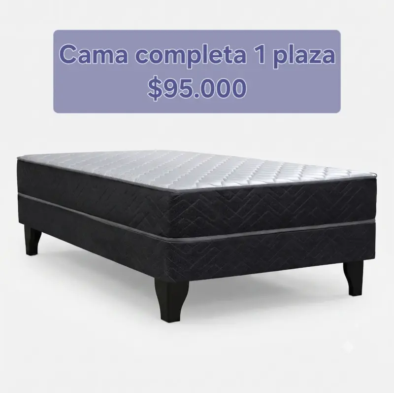 Cama completa 1 plaza con colchón