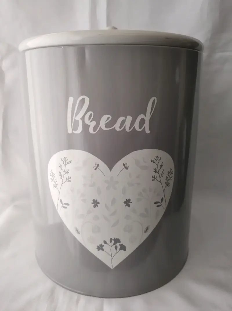 Panera metálica gris vintage decorativa - 2
