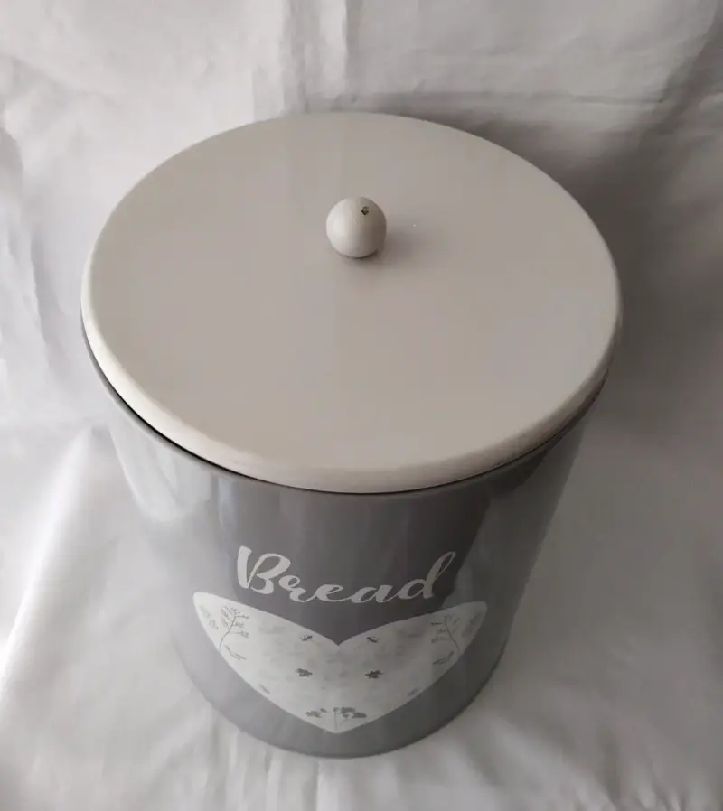 Panera metálica gris vintage decorativa - 3