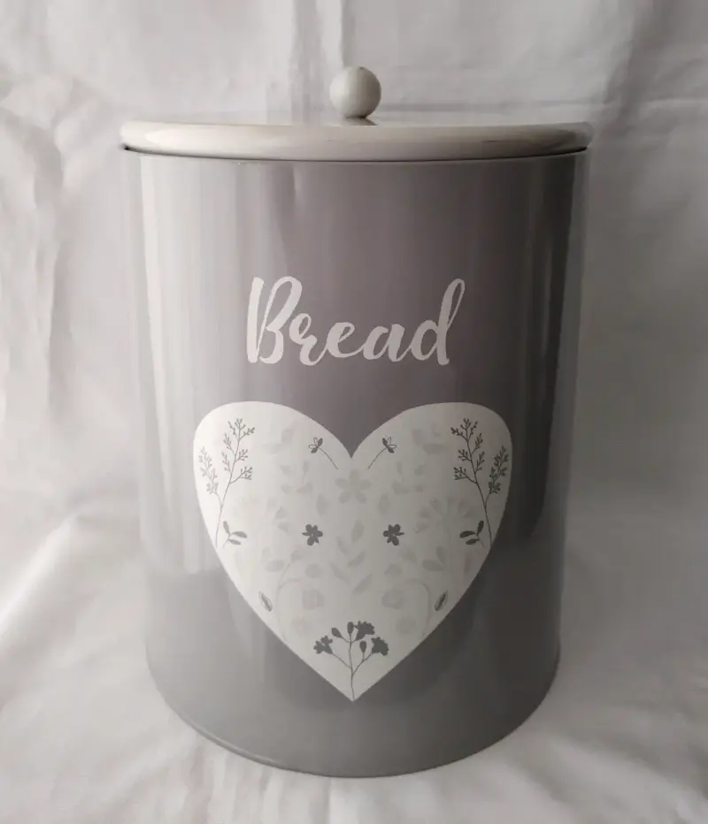 Panera metálica gris vintage decorativa - 4