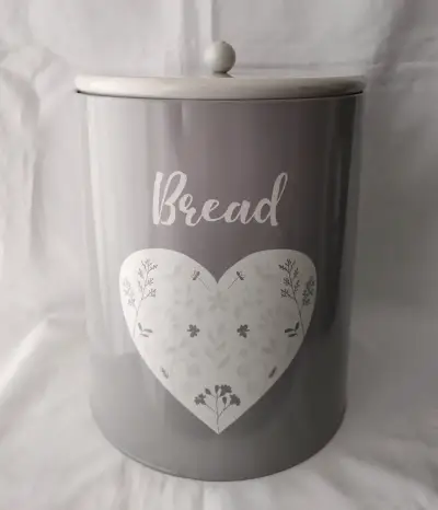 Panera metálica gris vintage decorativa - miniatura 4